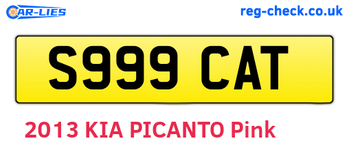 S999CAT are the vehicle registration plates.