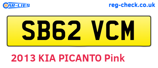 SB62VCM are the vehicle registration plates.
