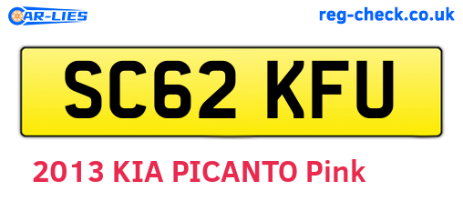 SC62KFU are the vehicle registration plates.