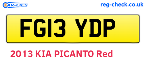 FG13YDP are the vehicle registration plates.