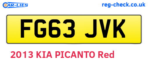 FG63JVK are the vehicle registration plates.