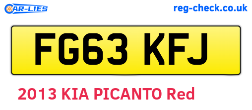 FG63KFJ are the vehicle registration plates.