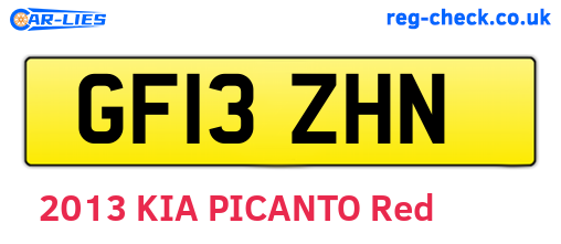 GF13ZHN are the vehicle registration plates.
