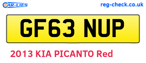 GF63NUP are the vehicle registration plates.