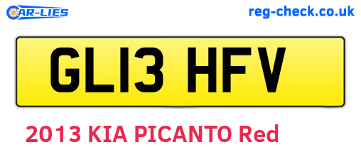 GL13HFV are the vehicle registration plates.