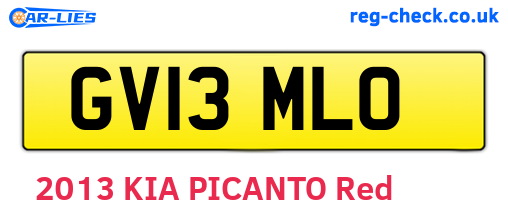 GV13MLO are the vehicle registration plates.