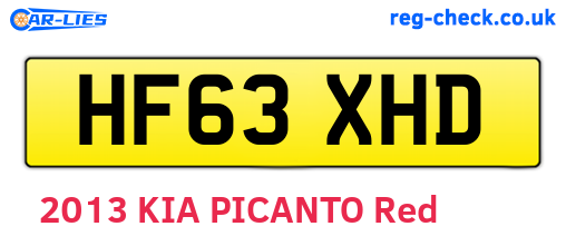 HF63XHD are the vehicle registration plates.