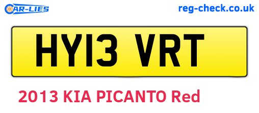 HY13VRT are the vehicle registration plates.