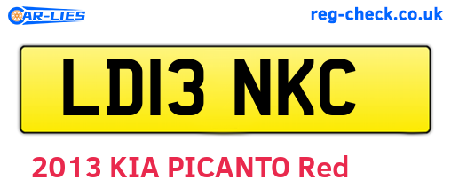 LD13NKC are the vehicle registration plates.