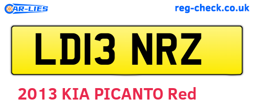 LD13NRZ are the vehicle registration plates.