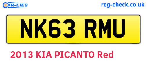 NK63RMU are the vehicle registration plates.