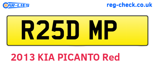 R25DMP are the vehicle registration plates.