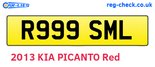 R999SML are the vehicle registration plates.