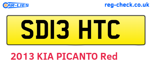 SD13HTC are the vehicle registration plates.