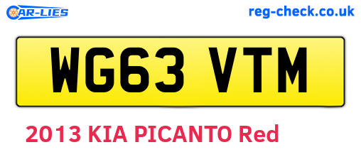 WG63VTM are the vehicle registration plates.