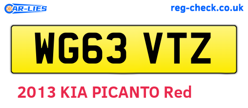 WG63VTZ are the vehicle registration plates.