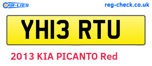 YH13RTU are the vehicle registration plates.