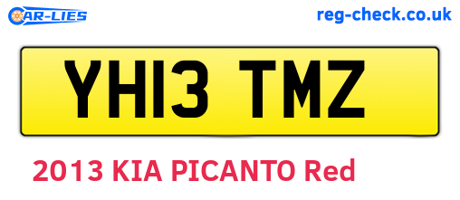 YH13TMZ are the vehicle registration plates.