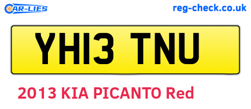 YH13TNU are the vehicle registration plates.