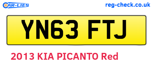 YN63FTJ are the vehicle registration plates.