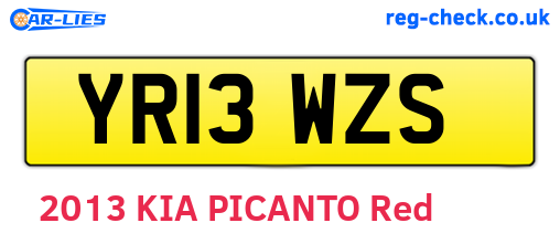 YR13WZS are the vehicle registration plates.