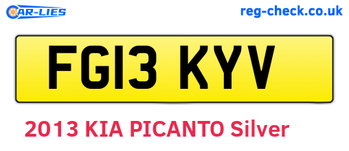 FG13KYV are the vehicle registration plates.