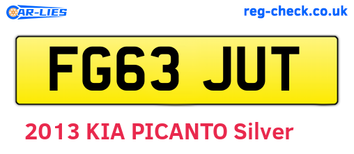 FG63JUT are the vehicle registration plates.