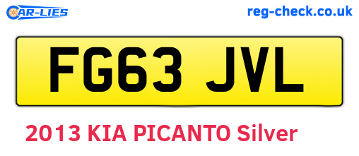 FG63JVL are the vehicle registration plates.