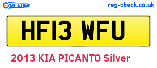 HF13WFU are the vehicle registration plates.