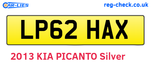 LP62HAX are the vehicle registration plates.