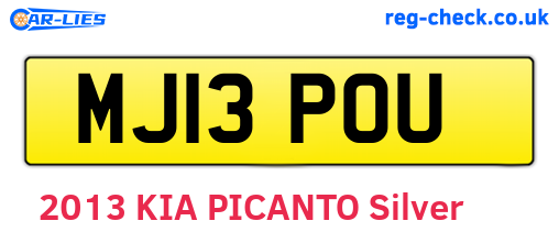 MJ13POU are the vehicle registration plates.
