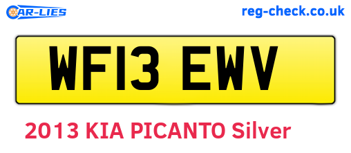 WF13EWV are the vehicle registration plates.