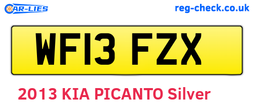 WF13FZX are the vehicle registration plates.