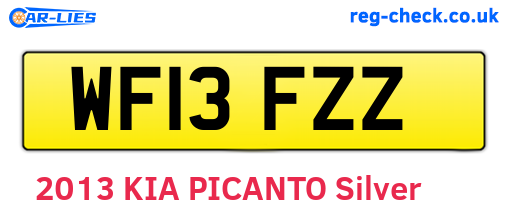 WF13FZZ are the vehicle registration plates.