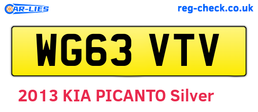 WG63VTV are the vehicle registration plates.