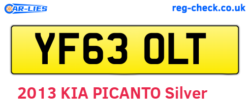 YF63OLT are the vehicle registration plates.