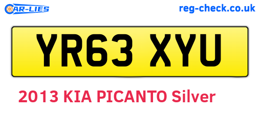 YR63XYU are the vehicle registration plates.