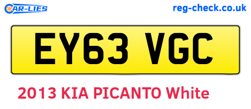 EY63VGC are the vehicle registration plates.