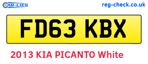 FD63KBX are the vehicle registration plates.