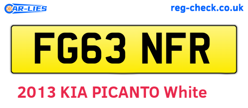 FG63NFR are the vehicle registration plates.