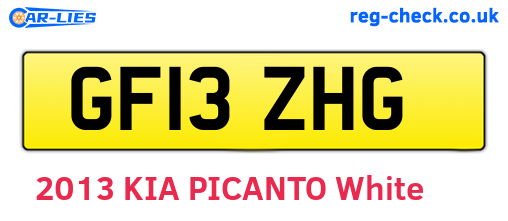GF13ZHG are the vehicle registration plates.