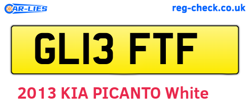 GL13FTF are the vehicle registration plates.