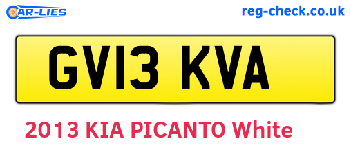 GV13KVA are the vehicle registration plates.
