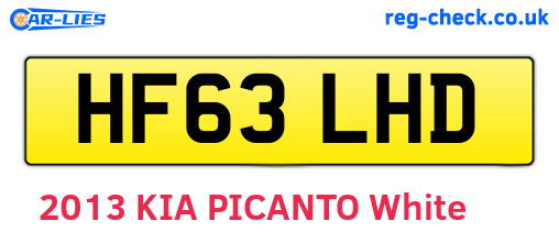 HF63LHD are the vehicle registration plates.
