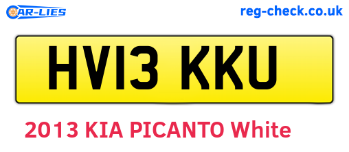 HV13KKU are the vehicle registration plates.