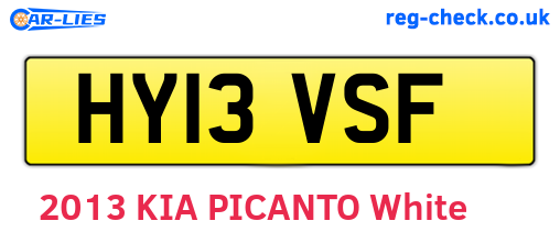HY13VSF are the vehicle registration plates.