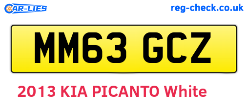 MM63GCZ are the vehicle registration plates.