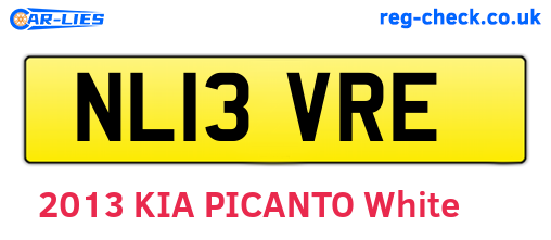 NL13VRE are the vehicle registration plates.