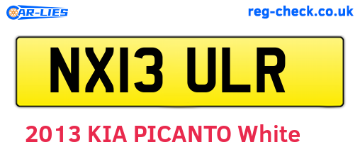 NX13ULR are the vehicle registration plates.