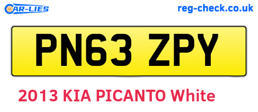 PN63ZPY are the vehicle registration plates.